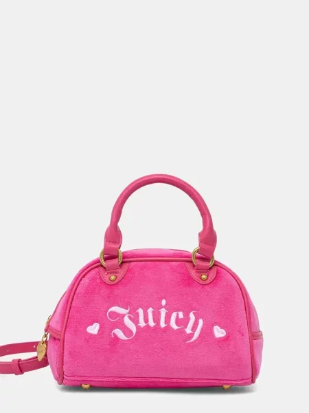 Juicy Couture geantă crossbody pentru femei JANELLE VELVET roz