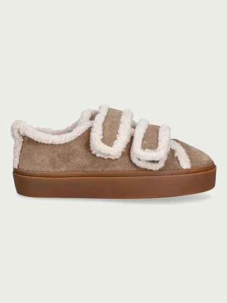 Inuikii Shearling Low Velcro sneakersy na platformie zamszowe