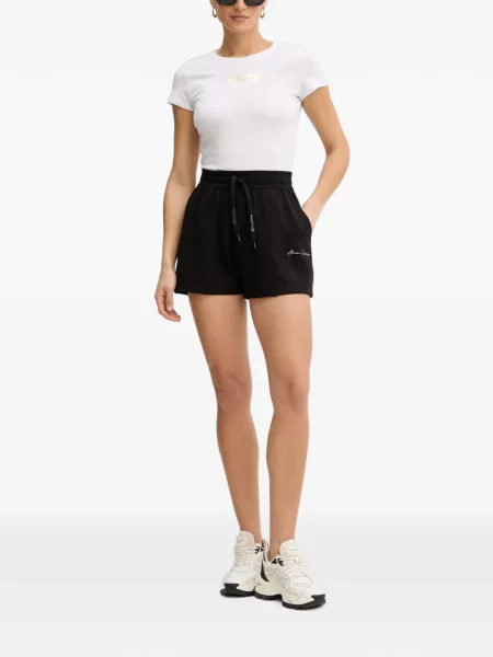 Scurt tricou Armani Exchange cu imagine alb