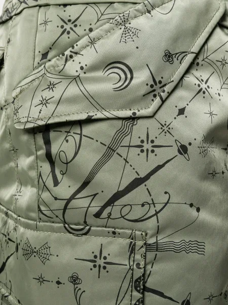 Pantaloni scurți cargo Sacai cu imagine verde