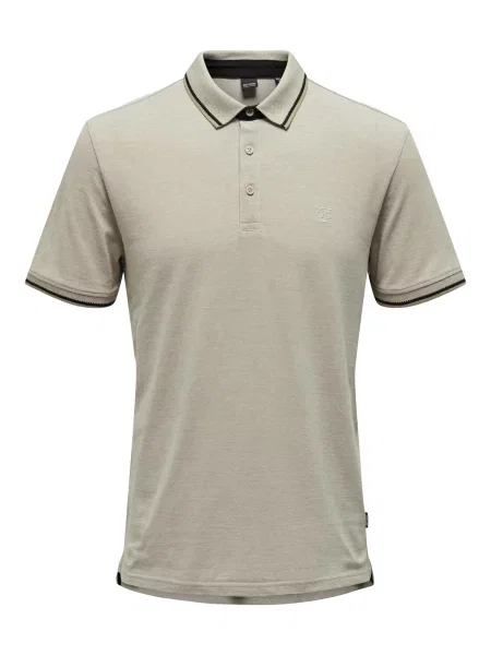 Only & Sons Tricou FLETCHER bej închis negru