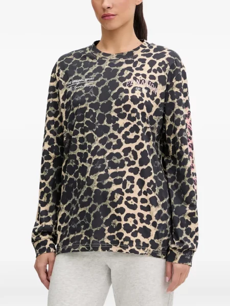 Tricou P.e Nation cu imagine cu model leopard negru