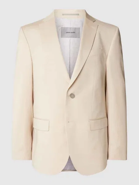 Marynarka z z patką zapinana na 2 Pierre Cardin beżowa