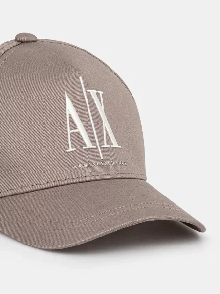 Armani Exchange czapka z daszkiem z aplikacją beżowy