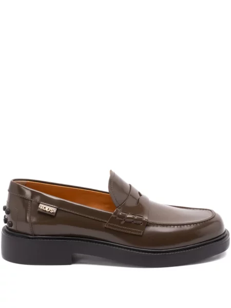 Kožené loafers Tod's hnědé