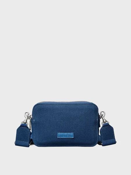 Сумка Calvin Klein с ремешками из канваса синяя