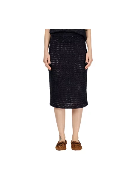 Spódnica Fabiana Filippi w paski niebieska