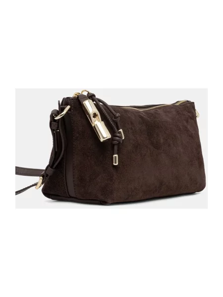 Torebka Furla zamszowa brązowa