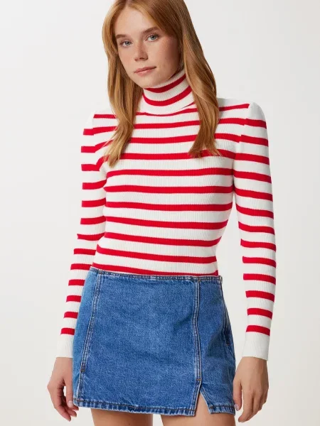 Happiness İstanbul Tričko červená bílá