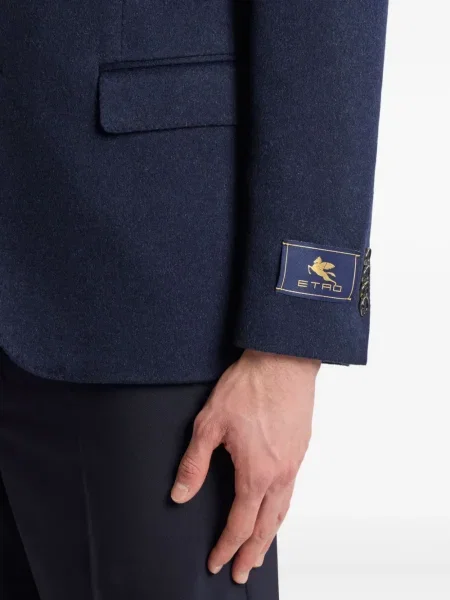 Μπλέιζερ Etro κασμίρ paisley μπλε