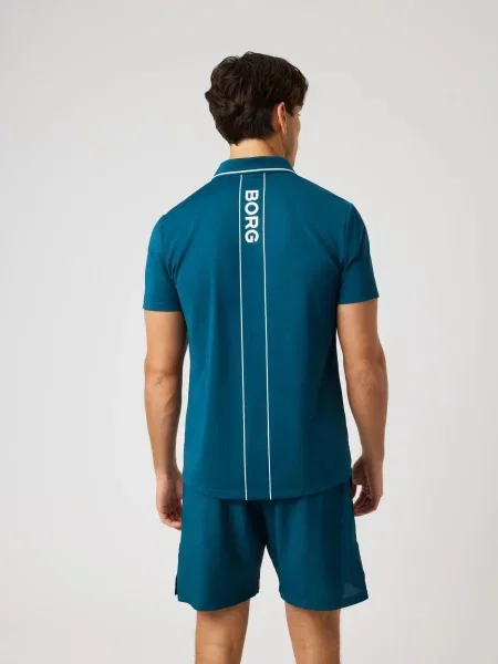 Bjorn_borg ACE POLO SHIRT z recyklowanego – REFLECTING POND szara