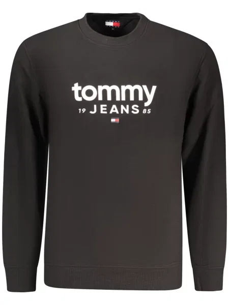 Geacă de blugi Tommy Hilfiger cu glugă negru