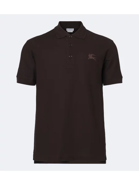 Tricou polo Burberry maro