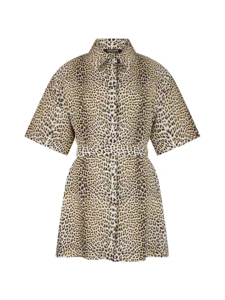 Rochie mini Roberto Cavalli cu imagine cu model leopard