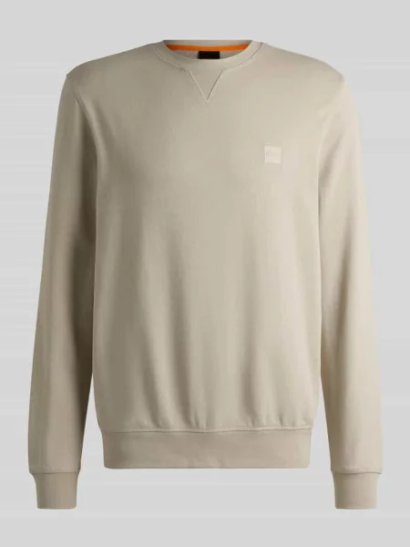 Bluza o kroju regular fit z czystej bawełny model Westart' Hugo beżowa
