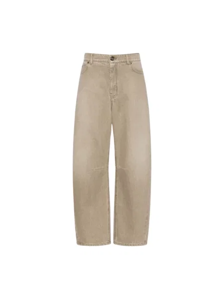 Jeansy Weekend Max Mara beżowe