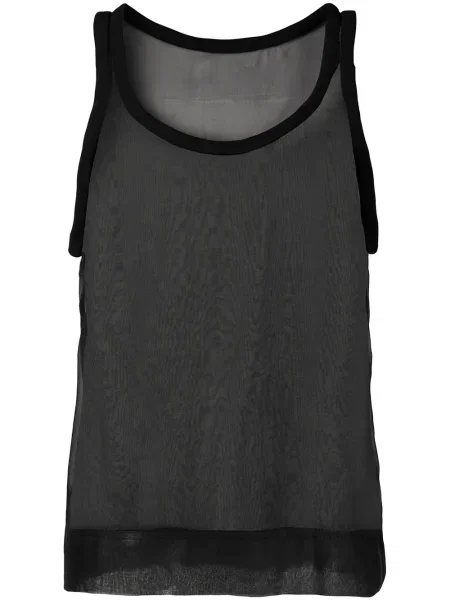 Top Valentino de mătase negru