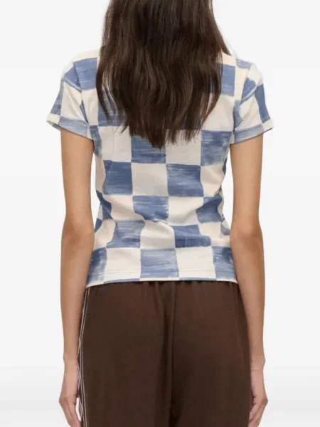 Tricou Stine Goya în carouri cu imagine