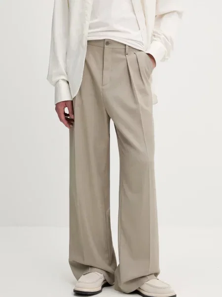 Hlače s primesjo volne Filippa K bež