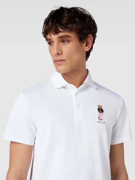Koszulka polo z wyhaftowanym logo Polo Ralph Lauren białe
