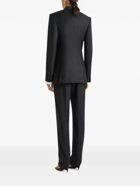 Μάλλινο ριγέ κοκαλιάρης παντελόνι Givenchy γκρι