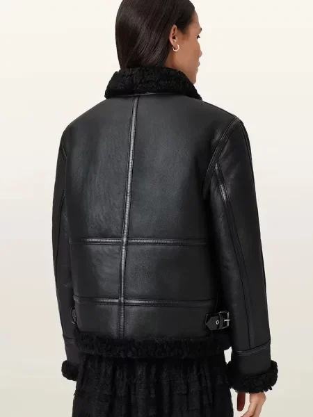 AllSaints geacă de piele LOREL negru