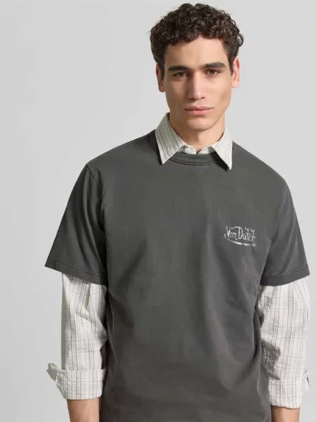 T-shirt o kroju relaxed fit z czystej bawełny Annarr