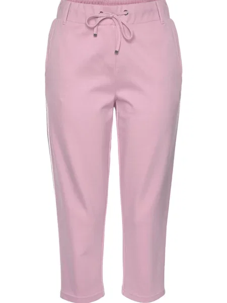 BENCH Hlače roza bela