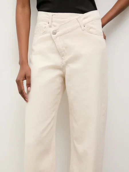 Answear.LAB jeansy straight beżowe