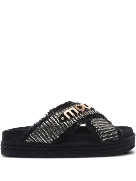 Презрамки сандали Mou на платформе черно