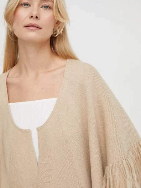 By Malene Birger gyapjú poncsó bézs