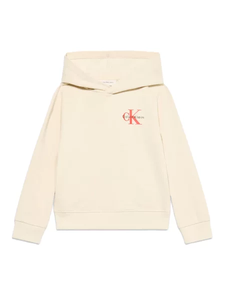 Calvin Klein Jeans Μπλούζα φούτερ εκρού / κόκκινο μαύρο