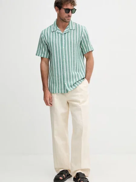 Tommy Hilfiger srajca z lanom zelena