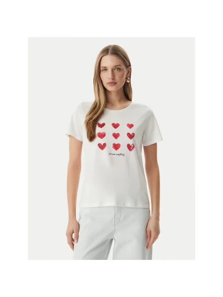 Morgan Majica Regular Fit bela