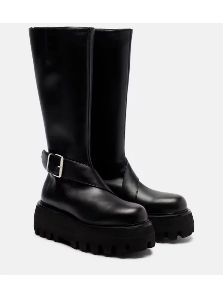 Cizme Mcqueen din piele negru