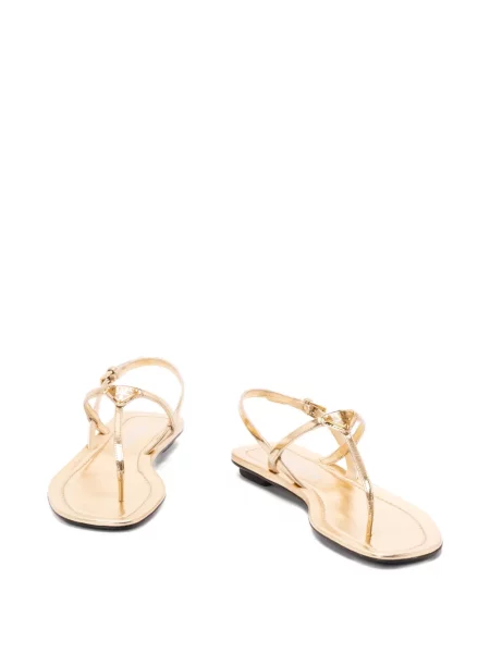 Sandale Prada din piele cu cataramă auriu