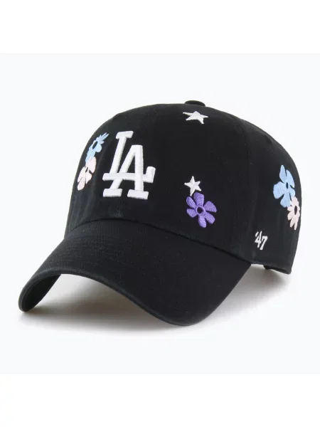Czapka z daszkiem 47 Brand MLB Los Angeles Dodgers Flora CLEAN UP black czarna