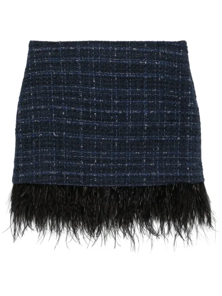 Fusta mini Twinset cu pene albastru