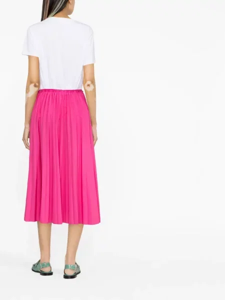 Πλισέ φούστα πλισέ Red Valentino με μήκος μέχρι το γόνατο κόκκινο