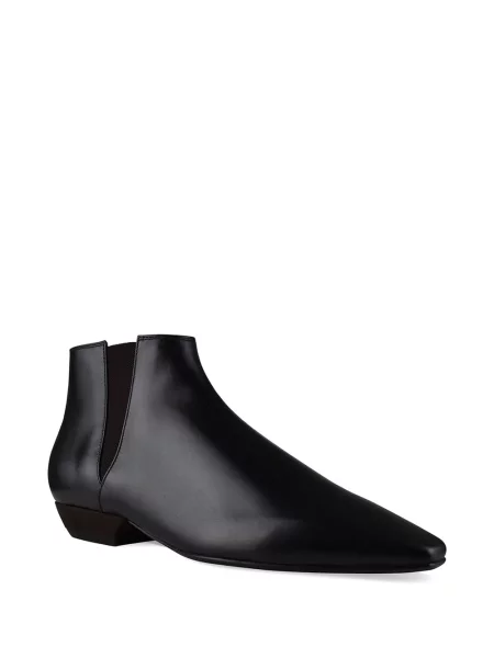 Botine Loro Piana din piele negru
