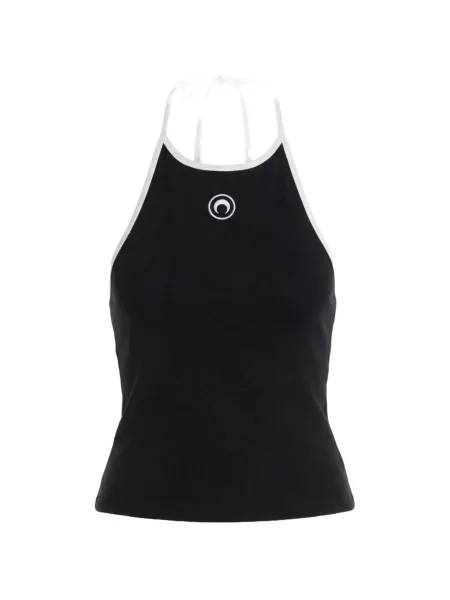 Top Marine Serre cu gât halter cu autograf negru