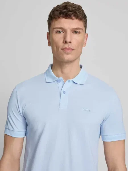 Koszulka polo o kroju regular fit z czystej bawełny model PIO' Boss Green niebieska