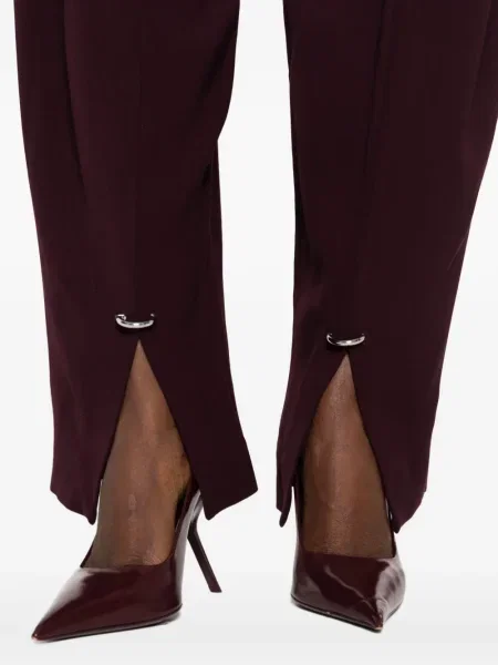 Pantaloni Mugler plisate roșu
