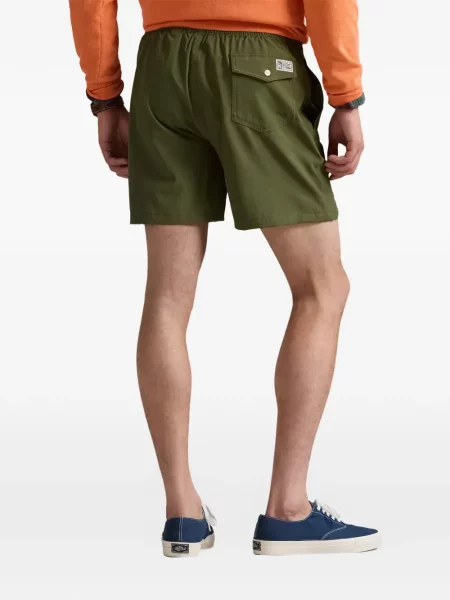 Tricou polo Polo Ralph Lauren cu glugă cu blană cu broderie roșu