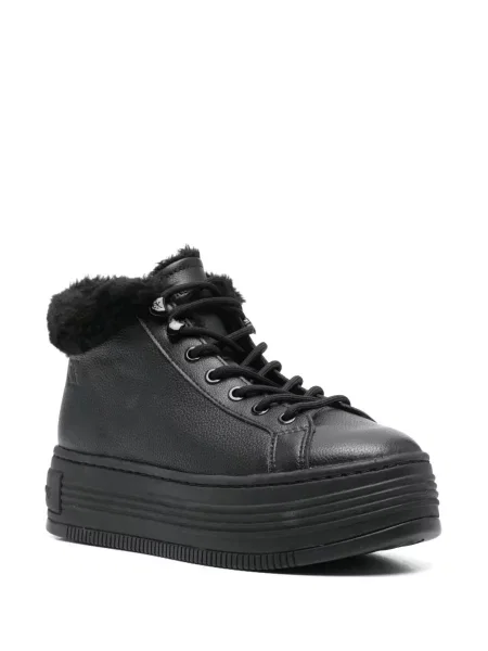 Sneakerși Calvin Klein Jeans din piele negru
