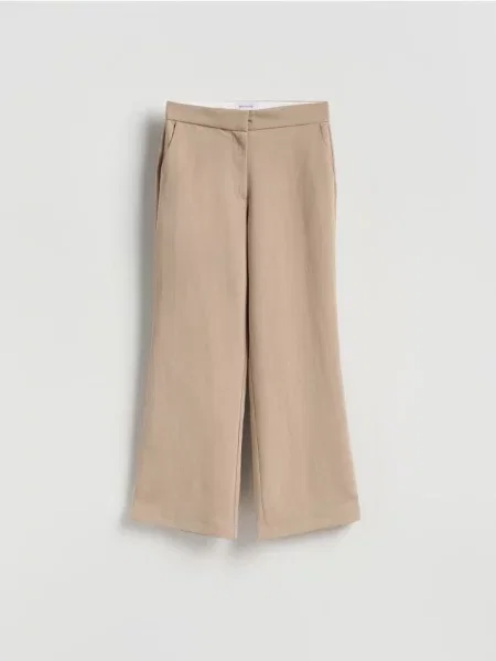 Reserved Pantaloni cu fibre Lyocell bej