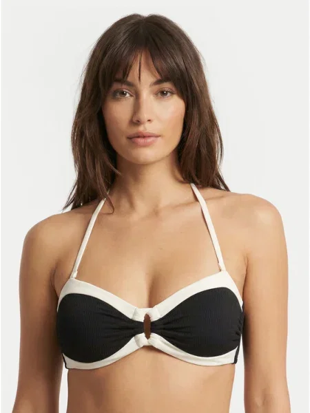 Seafolly Горнище на бански Band Wave черен