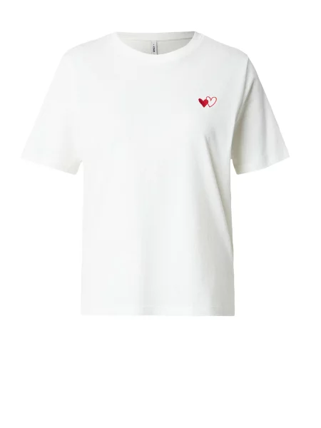 ONLY Tricou ONLHAPPY roșu alb