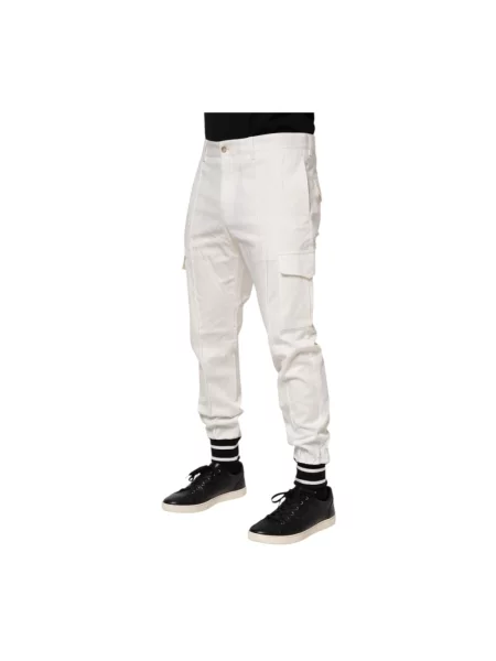 Skinny spodnie cargo Dolce And Gabbana białe