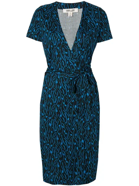 Rochie Dvf Diane Von Furstenberg cu broderie plic de costum negru
